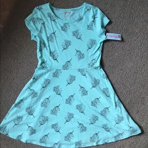Cat & Jack mint casual girl’s dress unicorn